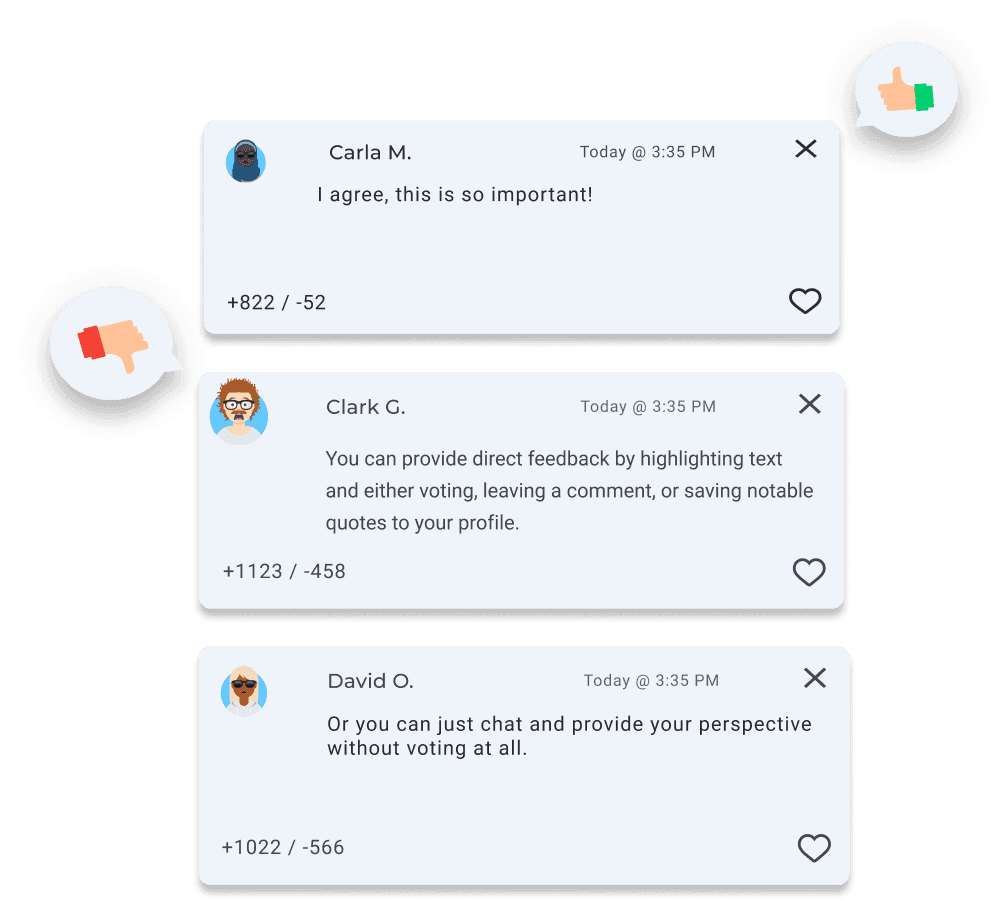 Second voting popup view with vote options